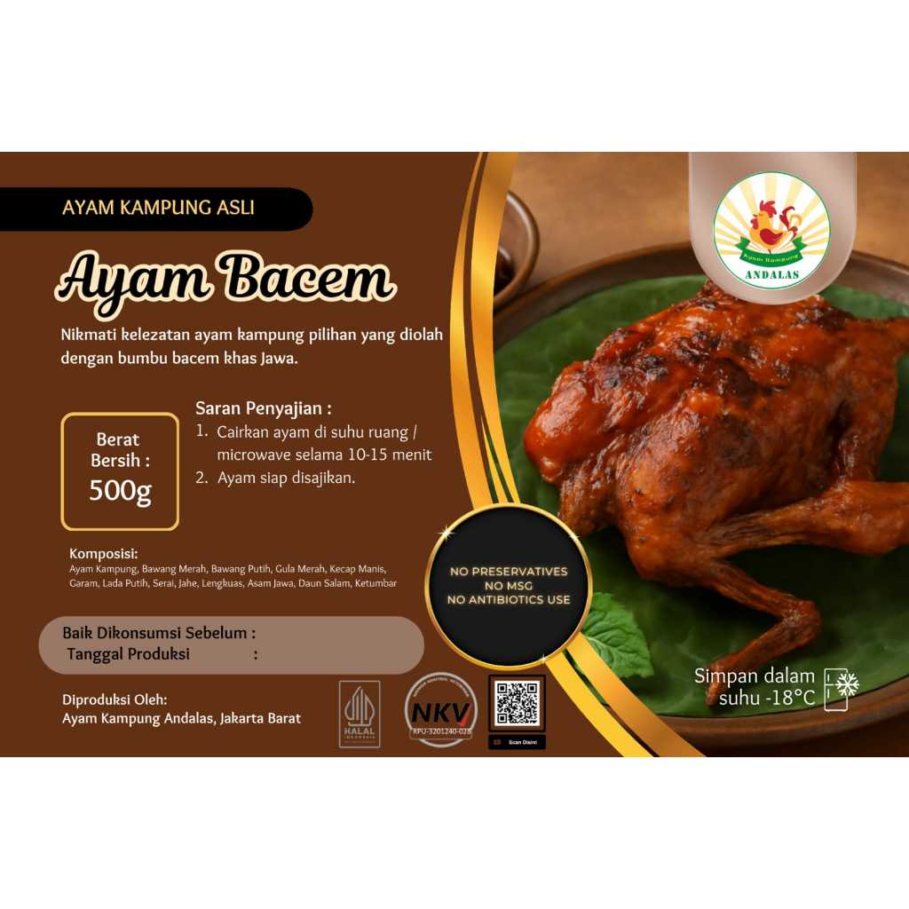 

Ayam Kampung Bacem Homemade