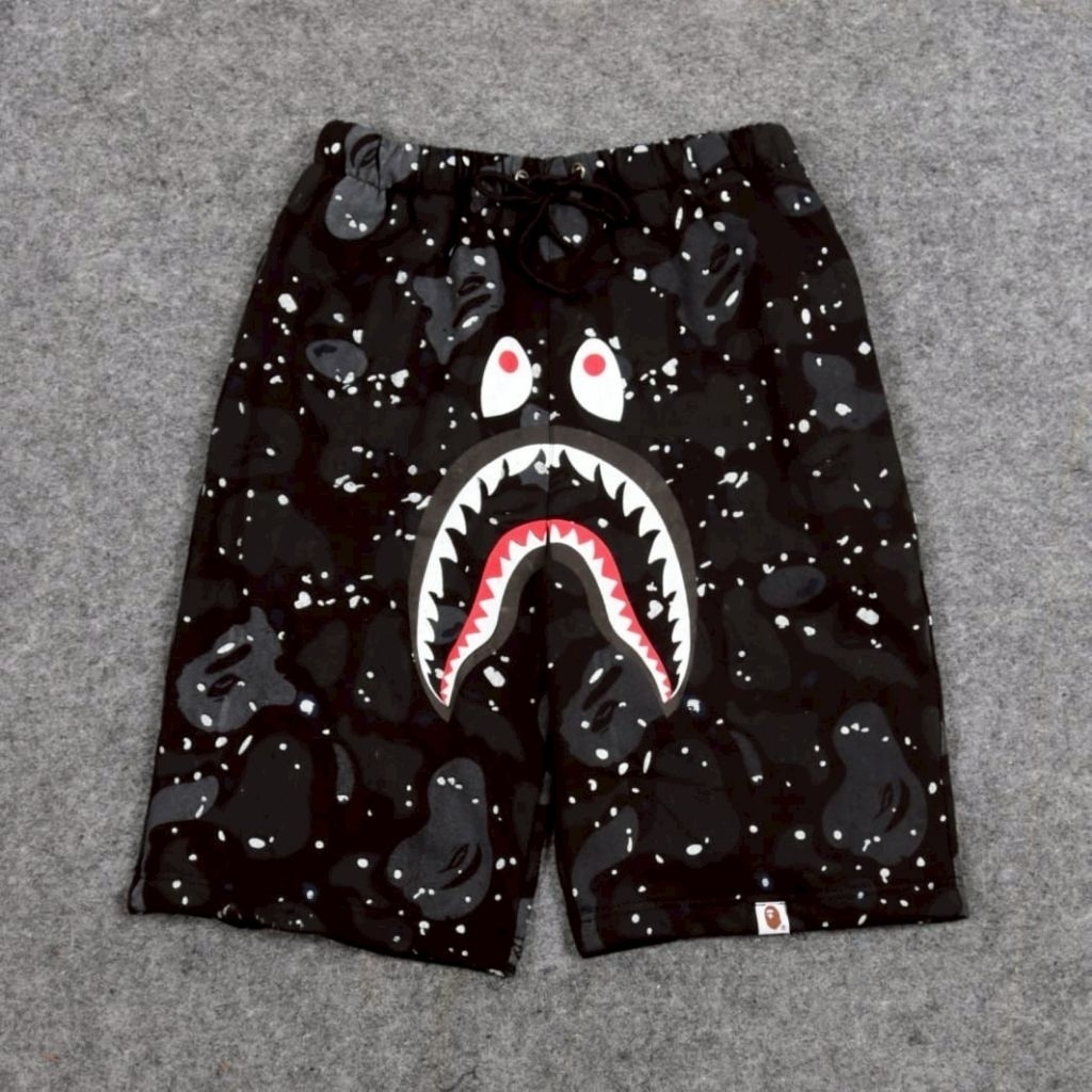 Celana Pendek Bape Shark Galaxy Hitam