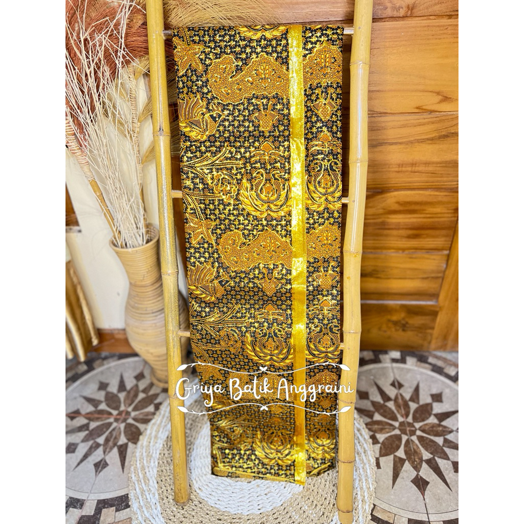 Kain Jarik Prada Tulis Motif TRUNTUM WAHYU COKLAT