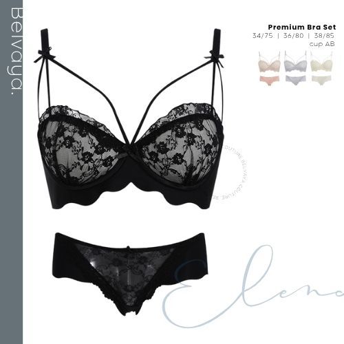 Elena Naura BRA / BH SET + CD cup 34AB-38AB tanpa kawat