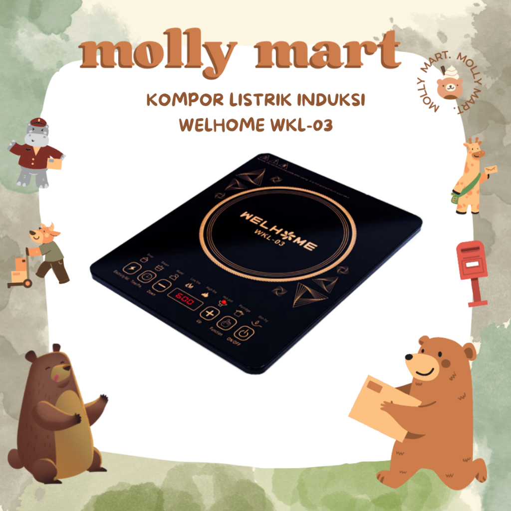 Welhome Kompor Listrik Induksi 600W WKL-03 Smart Chip Serbaguna | Tahan Air
