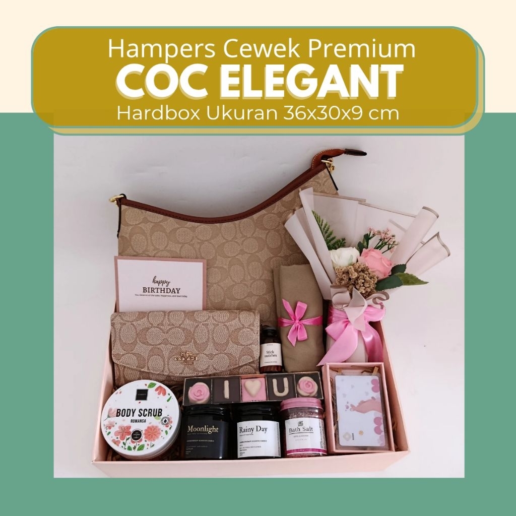 

Hampers Kado Ultah Cewek Ulang Tahun Anniversary Hadiah Pacar Cewe Hamper Birthday Premium COC Elegant by Hapunni