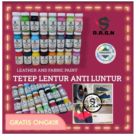 Cat Sepatu, Cat kanvas, Cat kain, Cat Kulit,Cat Sol sepatu,Cat lukis jaket dan sepatu