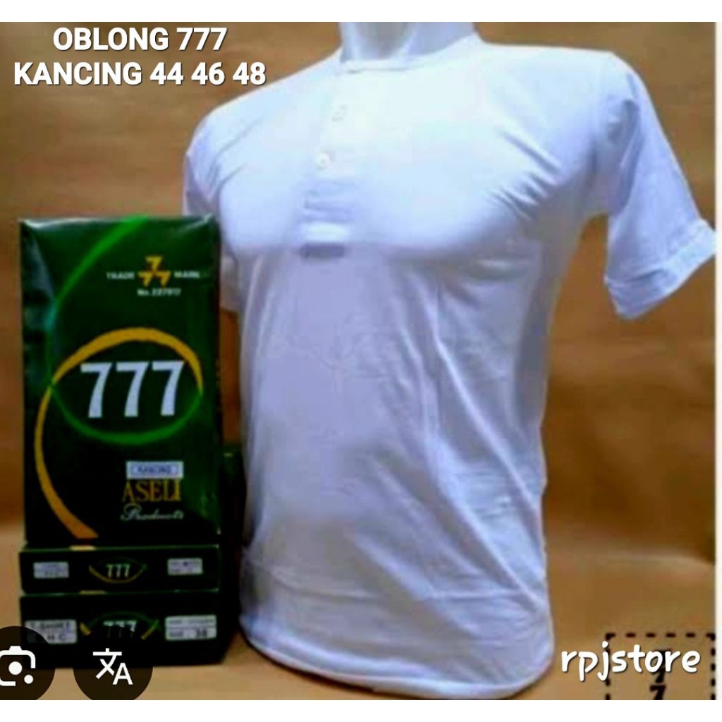 KAOS OBLONG 777 KANCING BIGSIZE 44 46 48