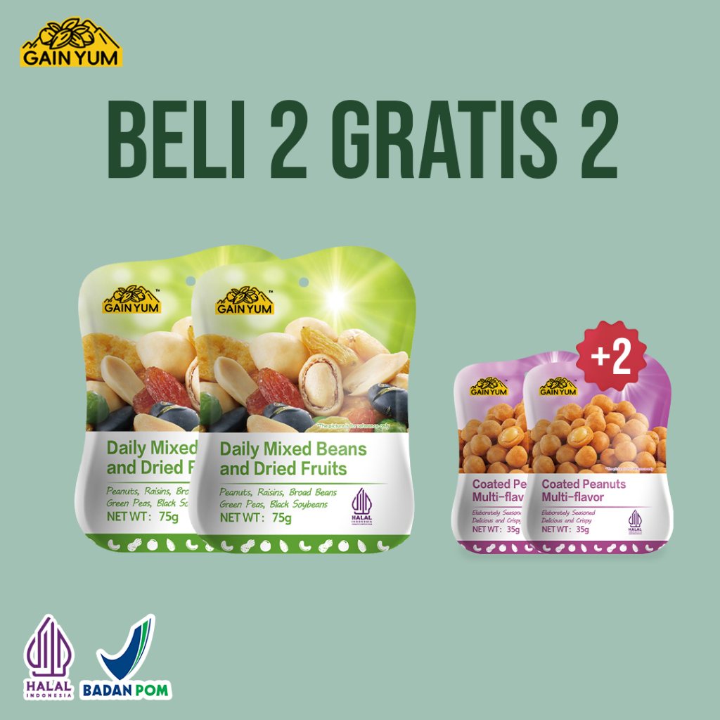 

NEW Gain Yuan Snack - Daily Mixed Beans and Dried Fruits 75G