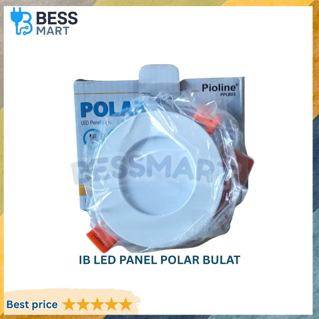 Pioline Lampu IB LED Panel Polar Bulat 3, 6, 12 Watt