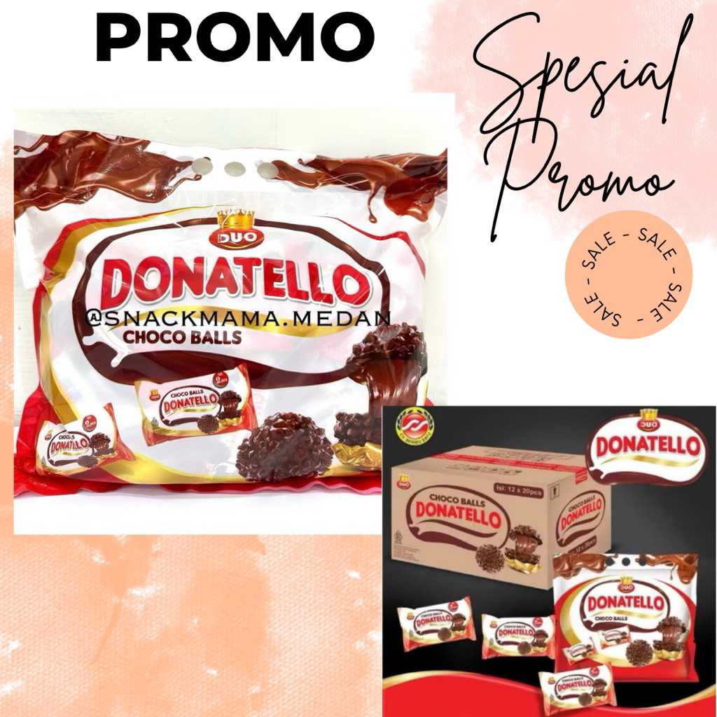 

DONATELLO BAG CRUNCHY CHOCO BALL ISI 40PCS / COKLAT BALUT OREO/ SNACK ROKA ( 1 BUNGKUS)