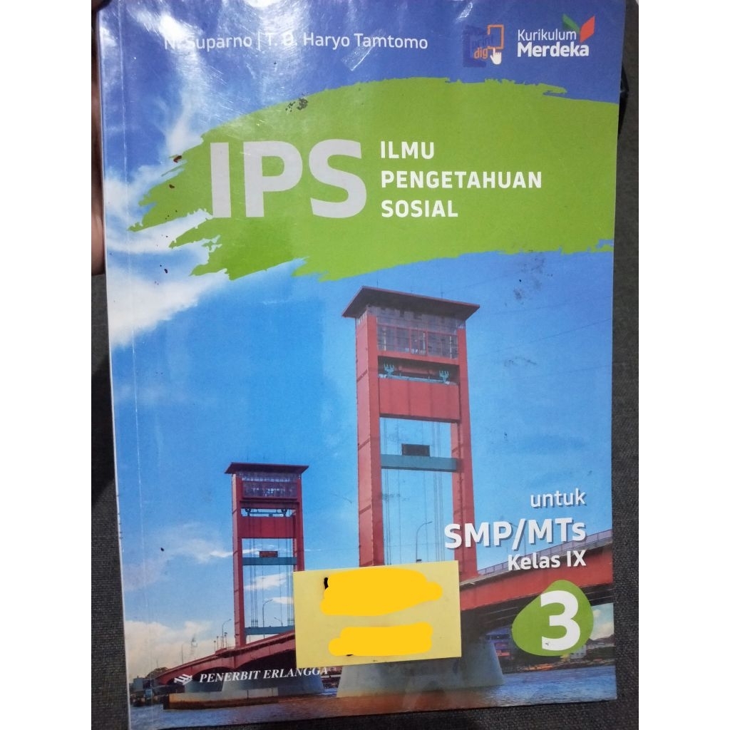 Buku IPS - kelas IX - Erlangga - Preloved