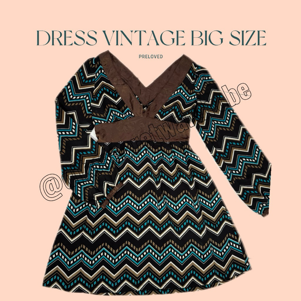 Preloved DRESS VINTAGE BIG SIZE / ATASAN