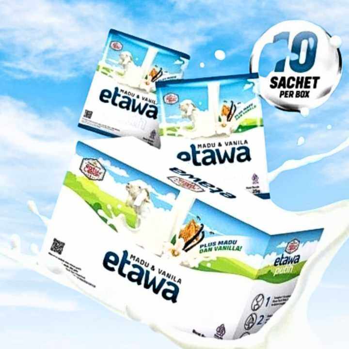 

Susu Kambing Etawa Ratu Lebah | Etawa Putih Madu & Vanila | Susu Kambing - Per Box Isi 10 Sachet