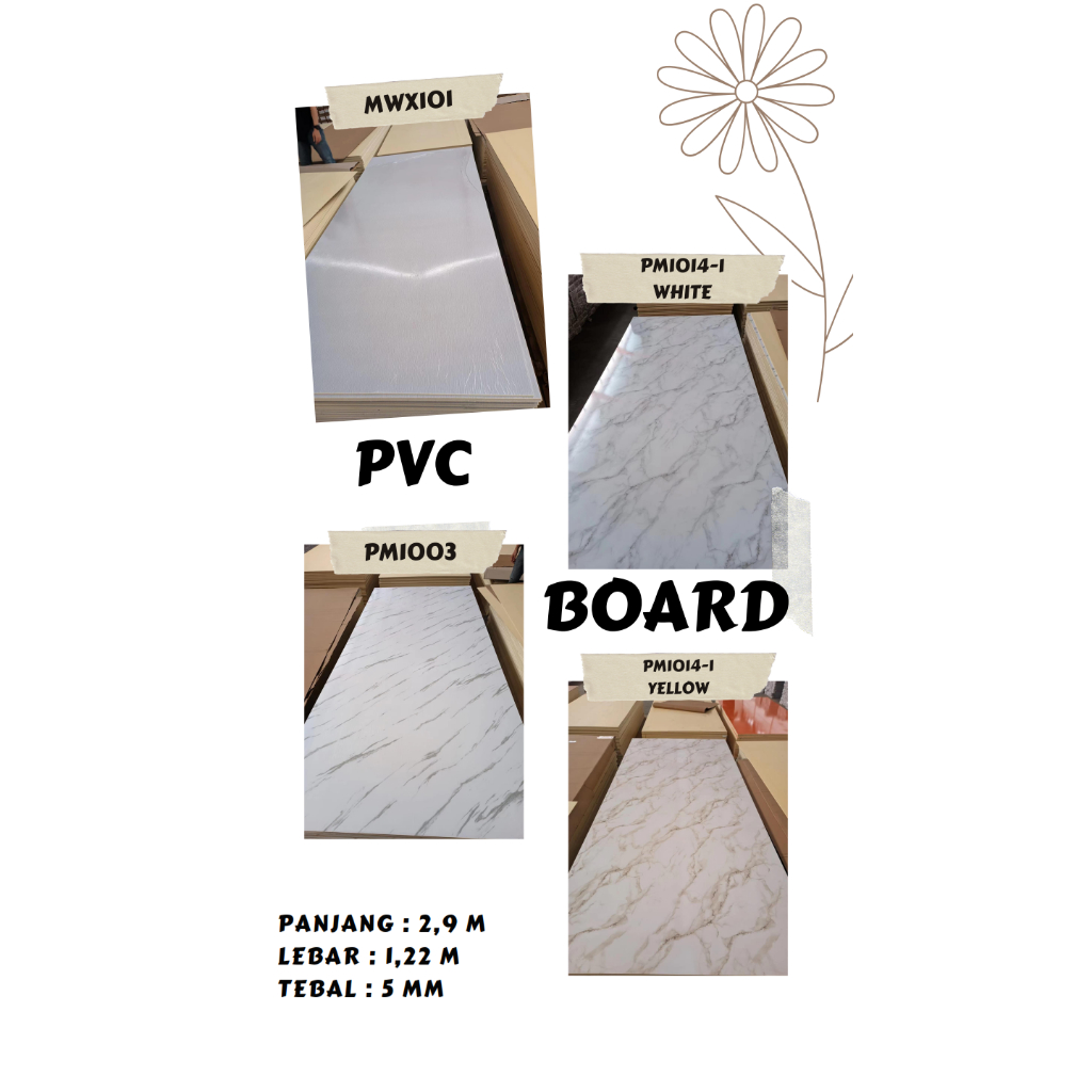 PVC BOARD/Sheet Board/Flexiboard 122x290 5mm