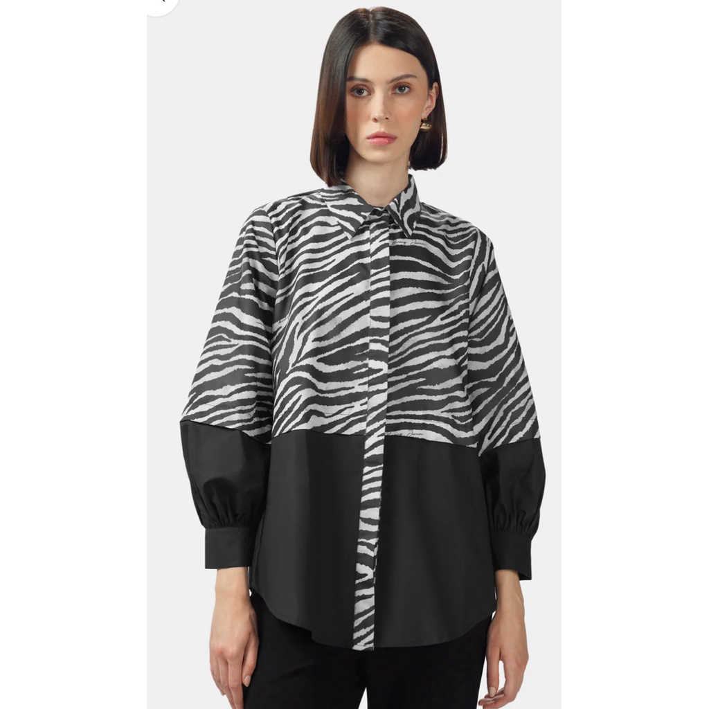 Benang jarum - call of the wild cotton shirt - stone preloved