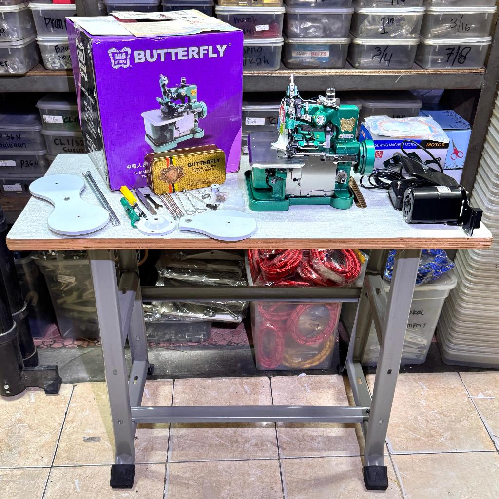 Mesin Obras Butterfly Kecil GN1-1 Komplit Set (Baru)