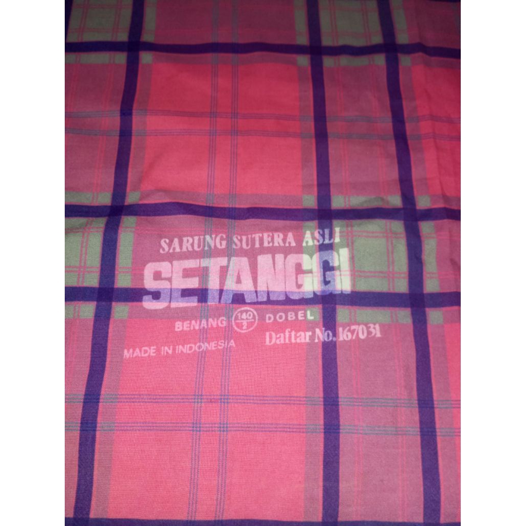sarung bhs setanggi ping full sutra spunslik bekas minus