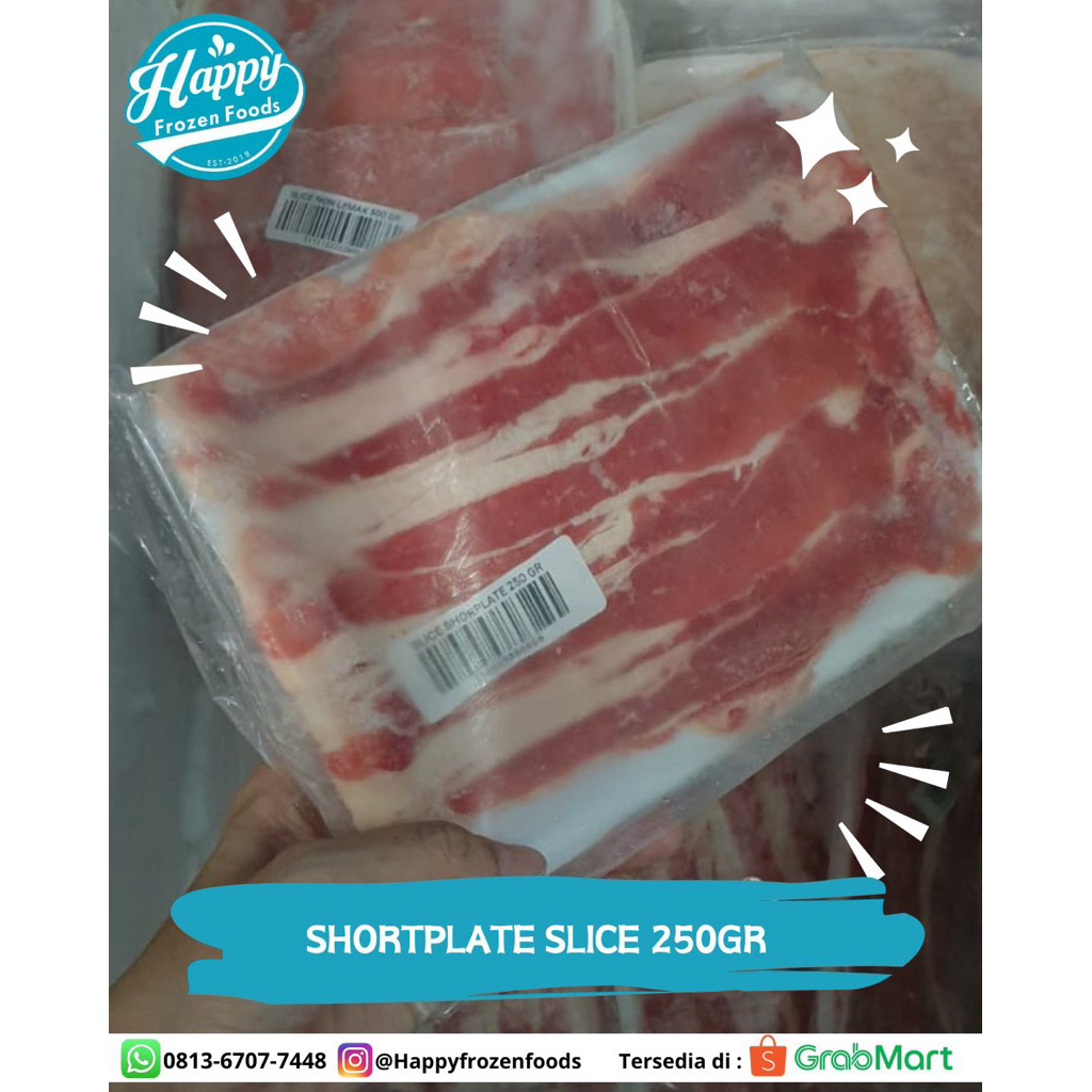 

SHORTPLATE SLICE 250gr | BEEF SLICE BERLEMAK 250g | HAPPY FROZEN FOODS PALEMBANG