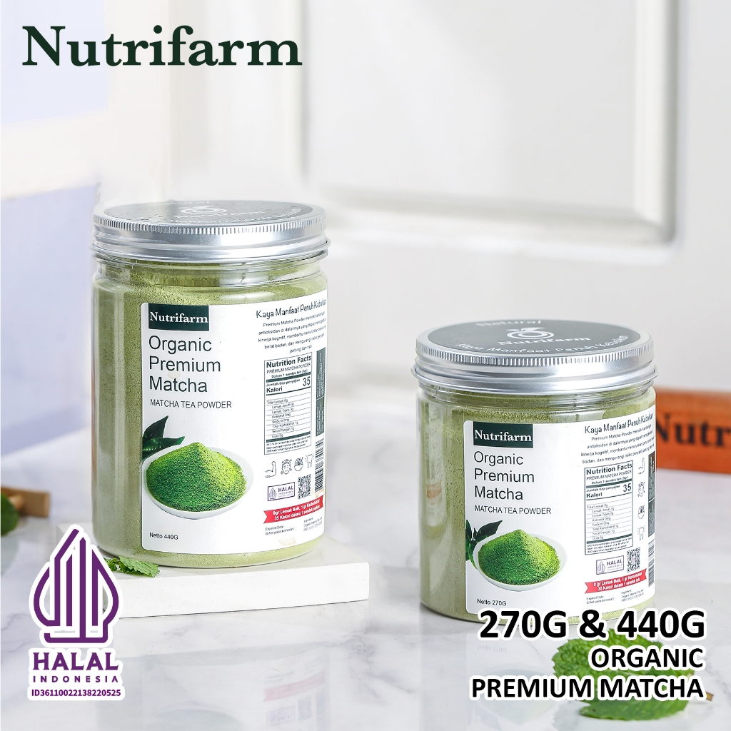 

[PREMIUM] Nutrifarm Organic Premium Matcha Minuman 440g 270g