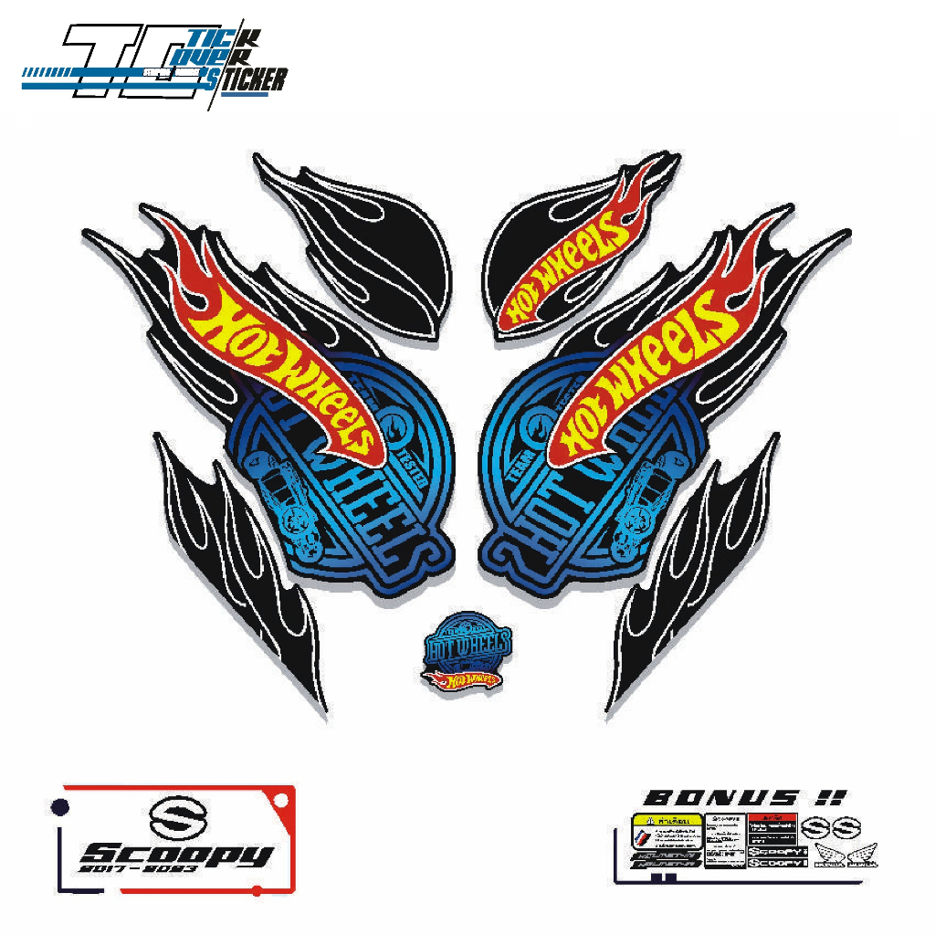 Stiker Striping Body Motor Honda Scoopy /MTF2/ Atau  Variasi Free Sticker Set / SETIKER SCOOPY / STI