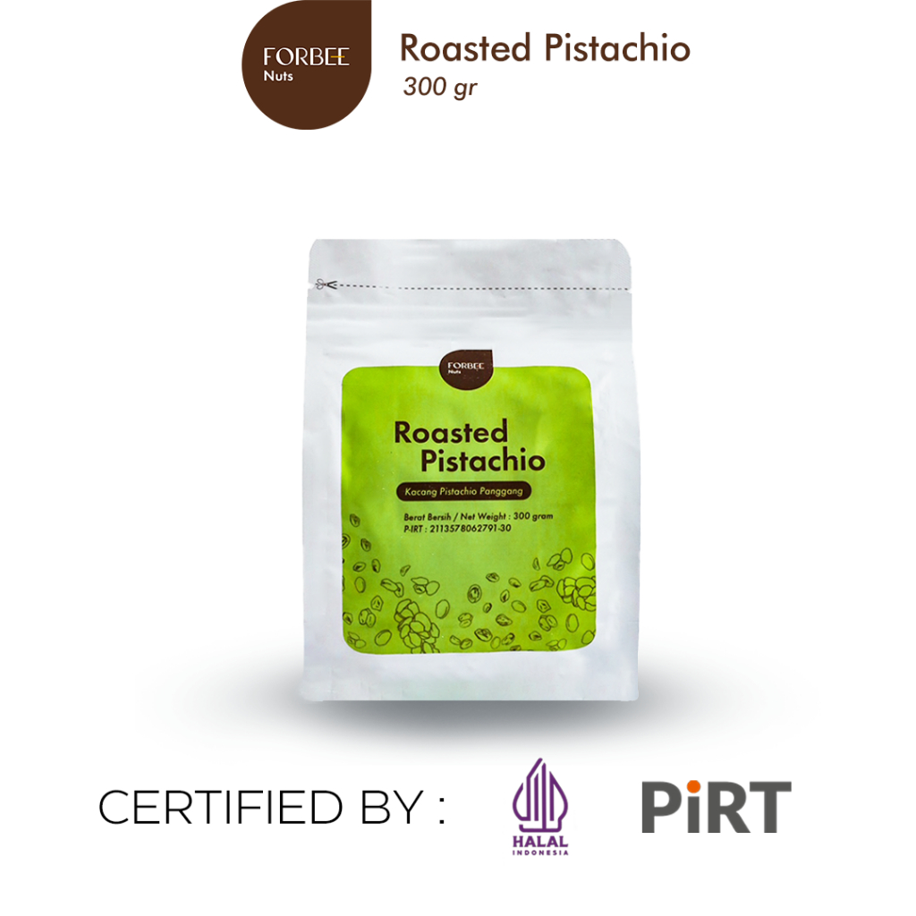 

Kacang Pistachio Panggang Pouch Forbee 300g | Cemilan Sehat Rendah Kalori Untuk Semua Usia