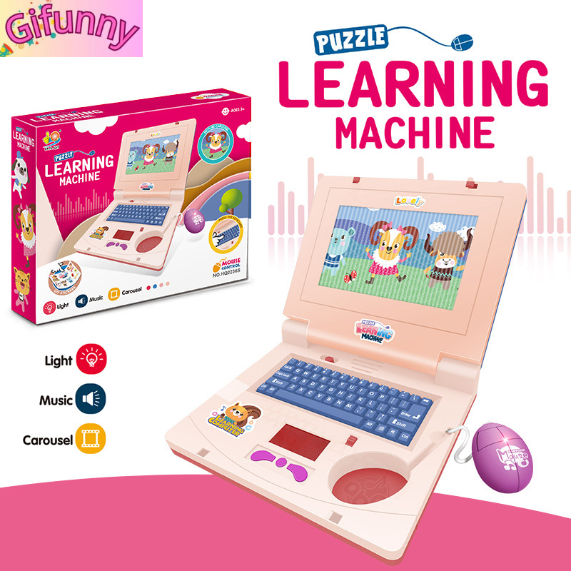 Mainan Laptop untuk Anak Perempuan Mesin Pembelajaran Mainan Notebook Mainan Edukasi untuk Anak-anak