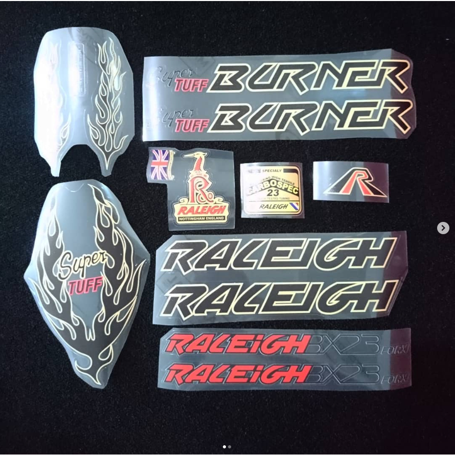 Decal Stiker OS BMX Raleigh Super Tuff Burner 80s