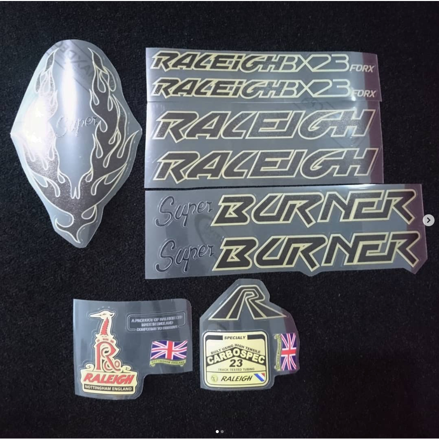 Decal Stiker OS BMX Raleigh Super Burner MK I 80s