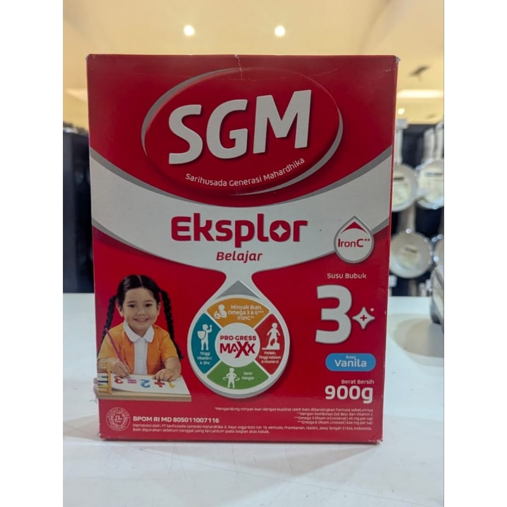 

Susu SGM Exsplor 3+ 900g Rasa Vanila Exp 12/25