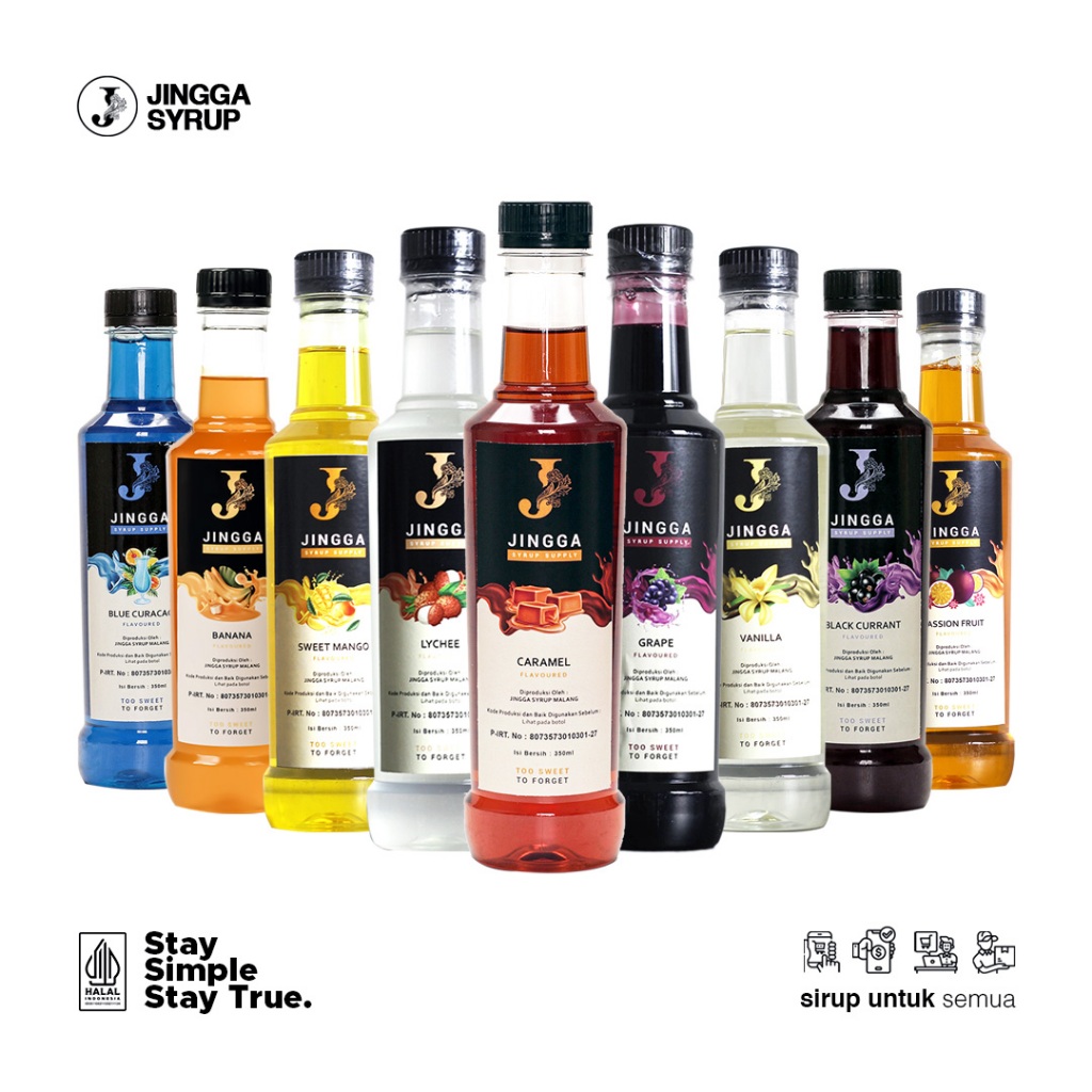 

JINGGA All Varian Syrup 350ml - Sirup untuk Mocktail, Cocktail, Kopi dan Minuman Lainnya