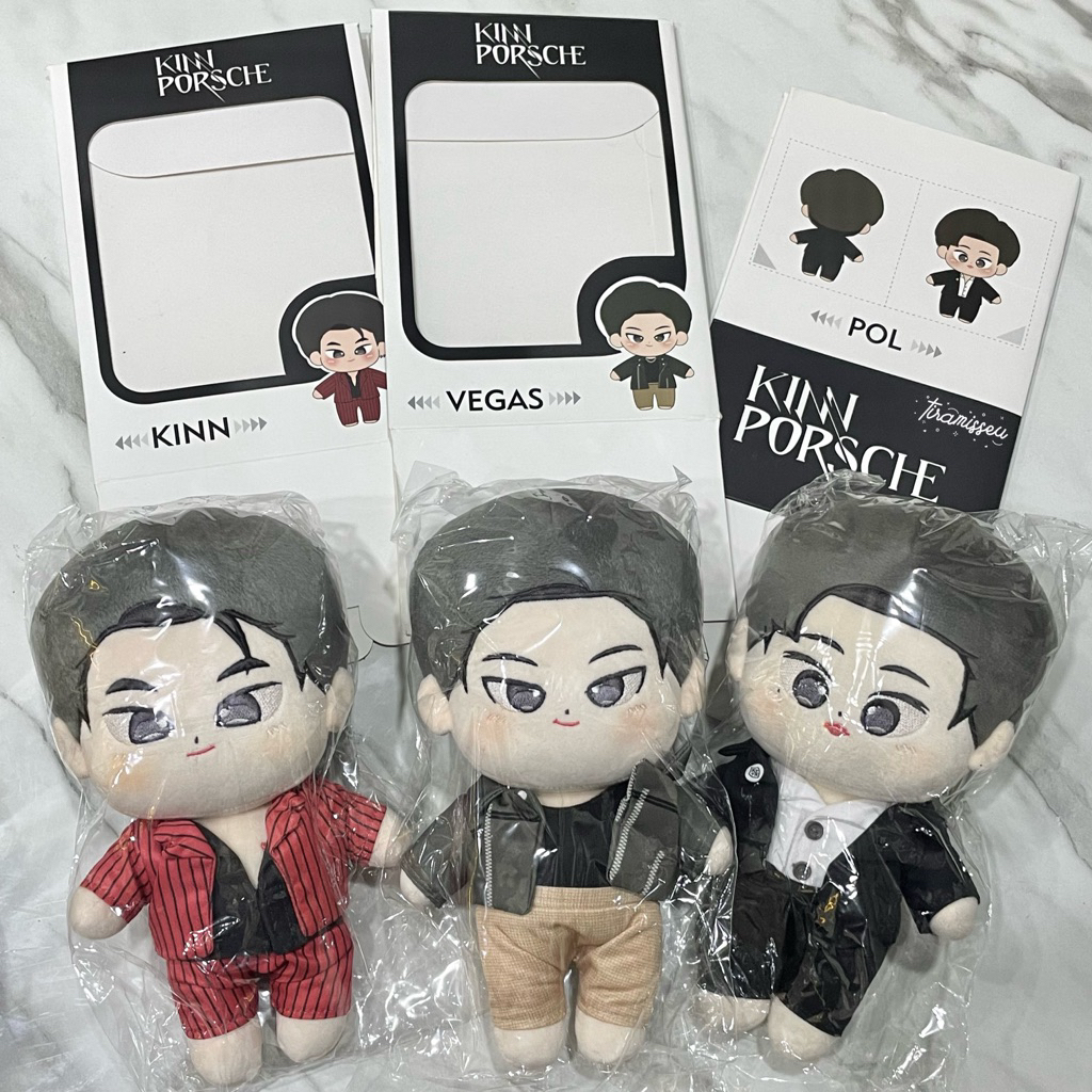 [READY STOCK] official kinnporsche kinn, vegas & pol plush doll