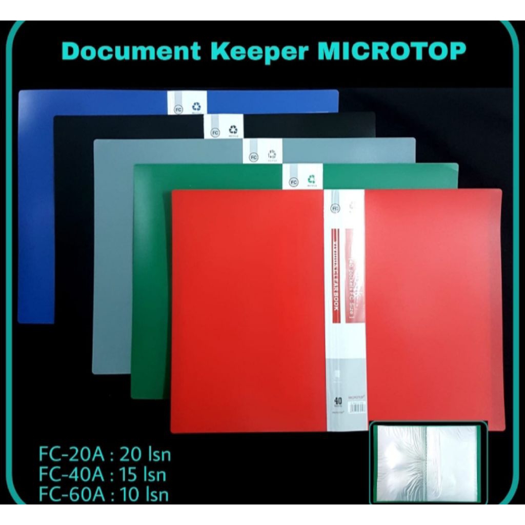 

map clearholder/document keeper isi 20lembar, 40lembr, 60lmbr