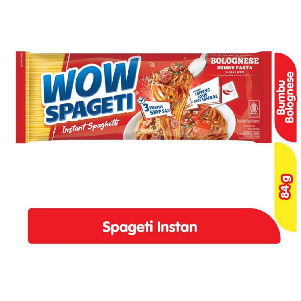 

WOW Spageti Instant Spaghetti Meaty Bolognese Pc