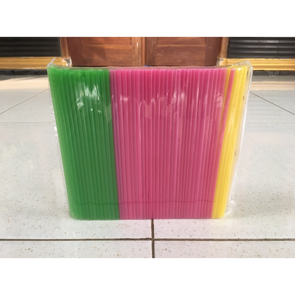 Sedotan Plastik Steril Aneka Warna Murah Ekonomis ukuran KECIL