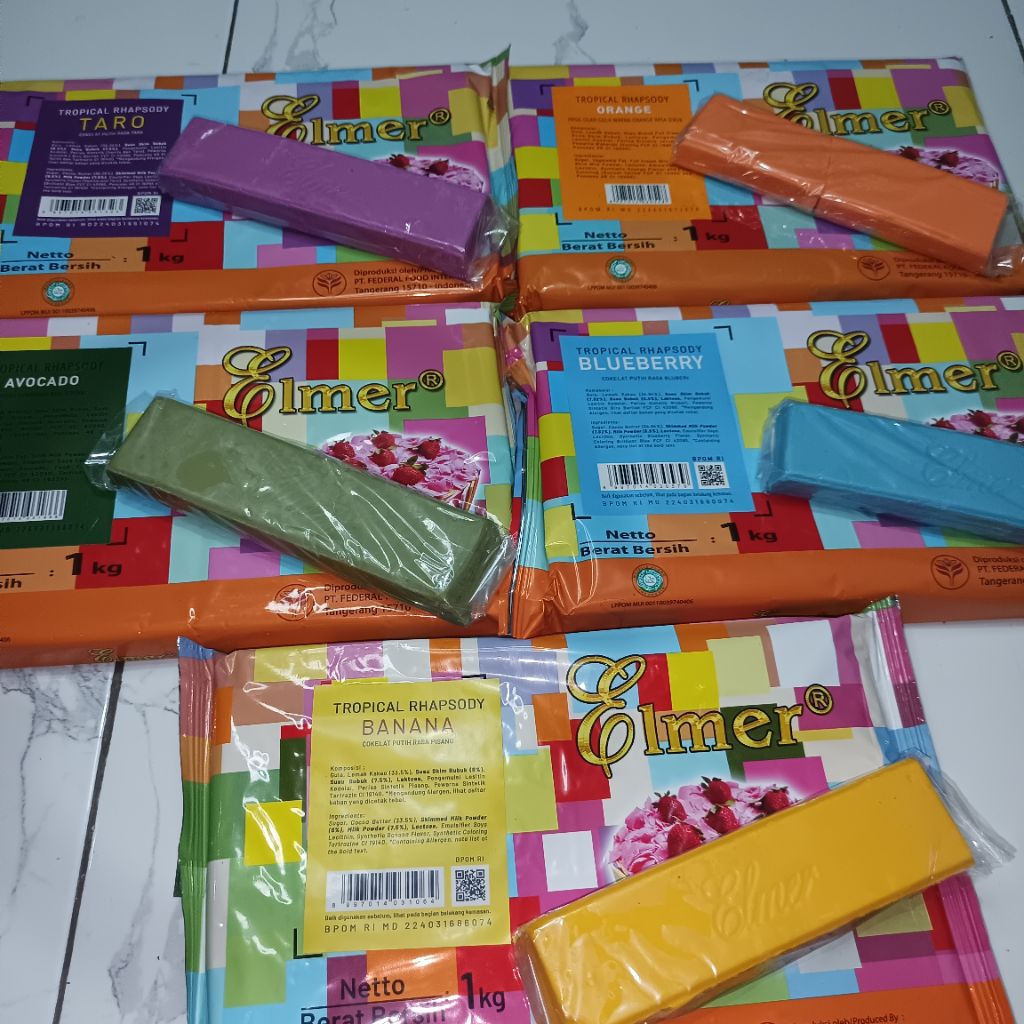 

coklat batang elmer coklat batang tropical rhapsody kemasan repack 165gr