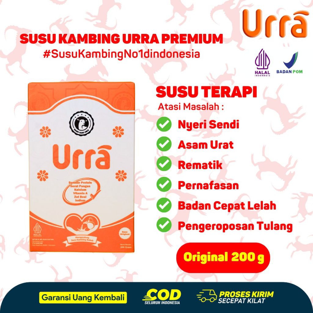 

SUSU URRA Original Susu Penambah Berat Badan Anak - Susu Kambing Saneen Halal BPOM Original