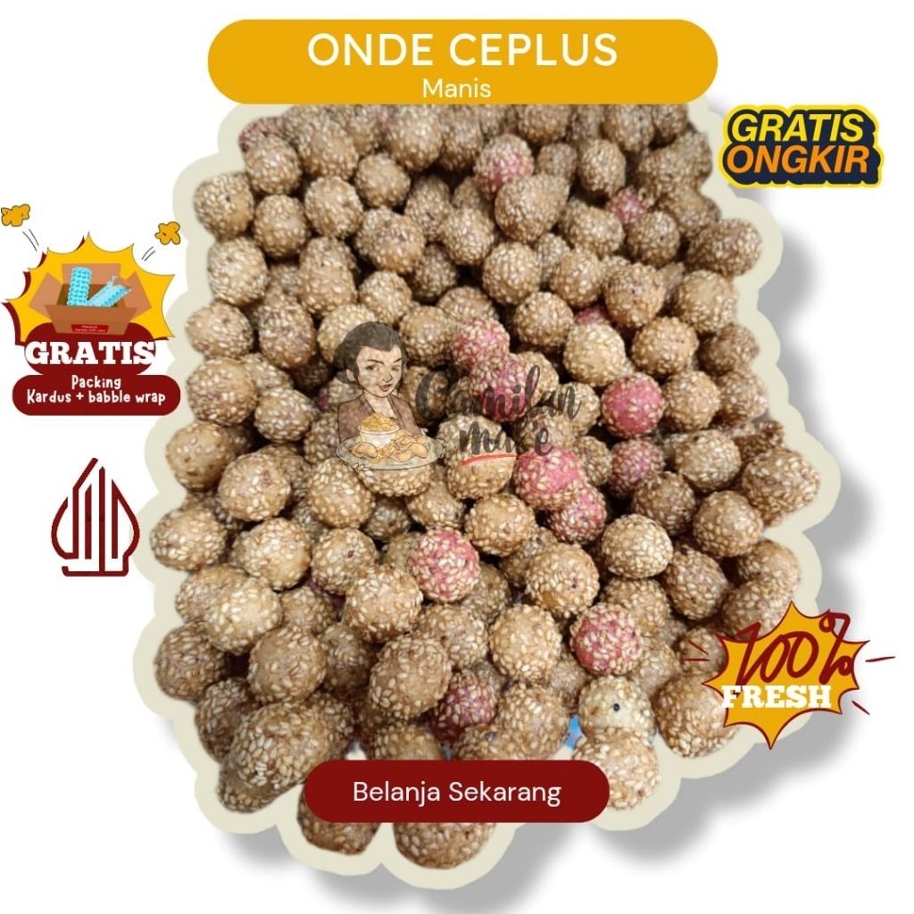 

ONDE CEPLUS 1KG | CAMILAN MAK'E | CEMILAN ONDE-ONDE | JAJANAN | SNACK KILOAN