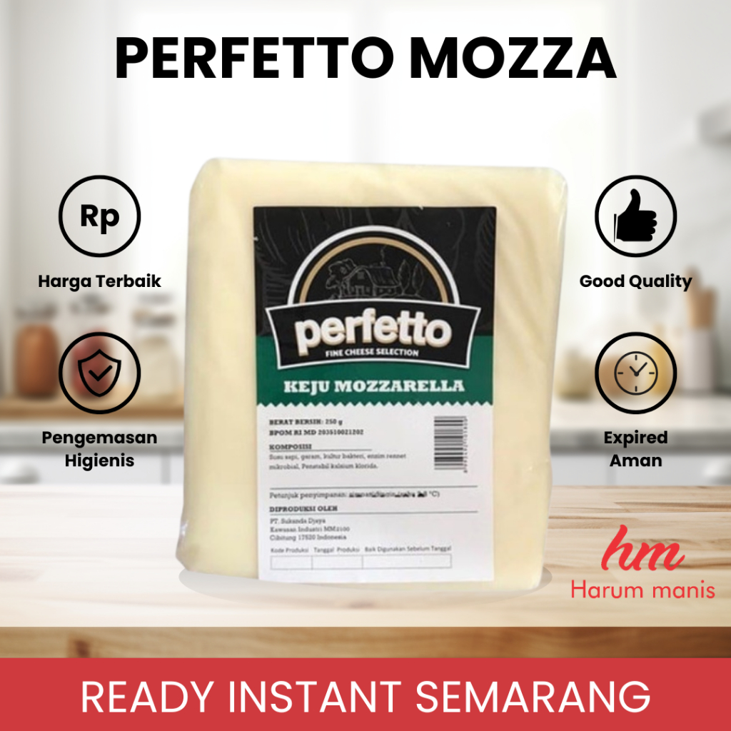 

Mozzarella Keju Perfetto 250g Instant Semarang