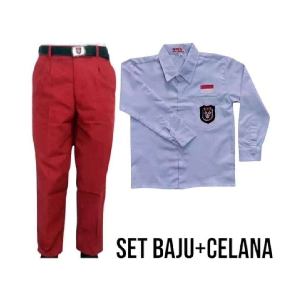 seragam sekolah sd merah putih panjang//seragam merah putih panjang sd kelas 1-6//setelan seragam me