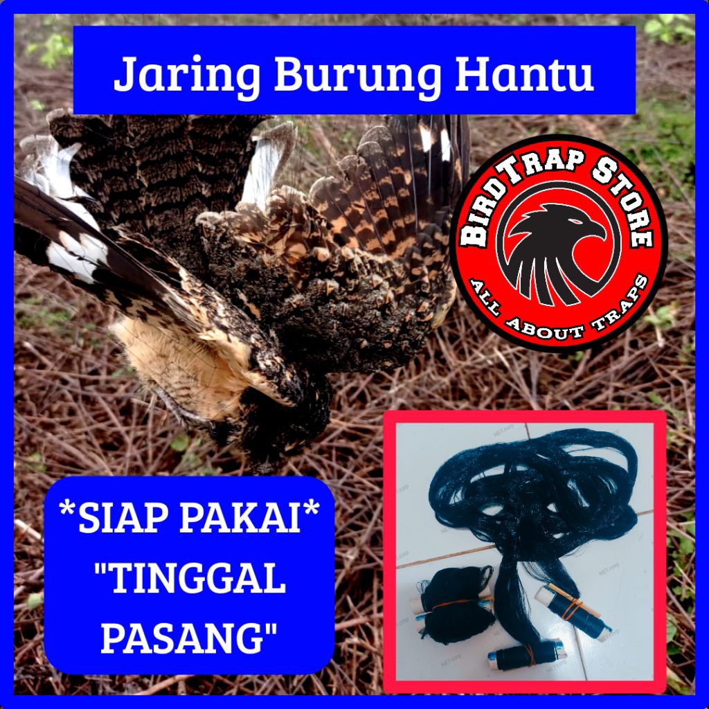 Jaring burung hantu siap pakai panjang 5 meter, jebakan burung hantu, perangkap burung hantu, jala b