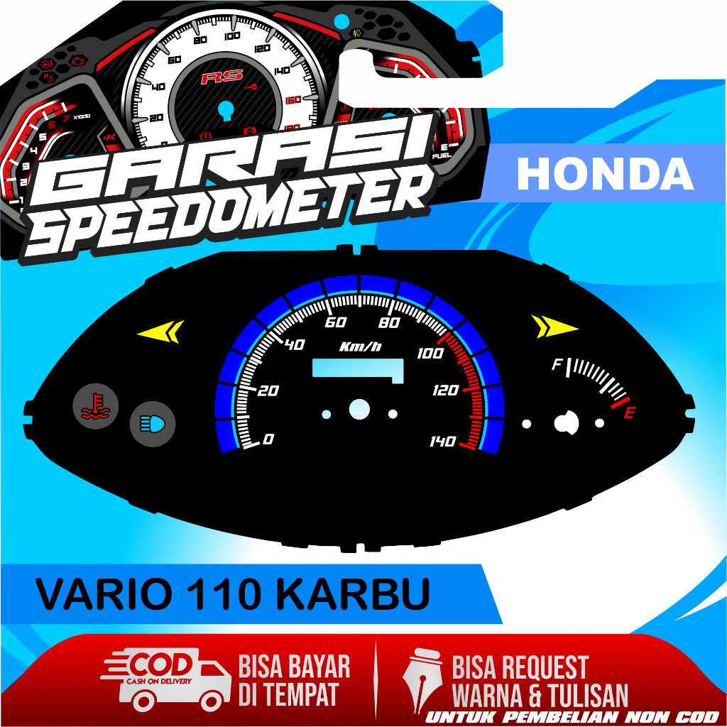 PAPAN SPEEDOMETER CUSTOM HONDA VARIO 110 KARBU