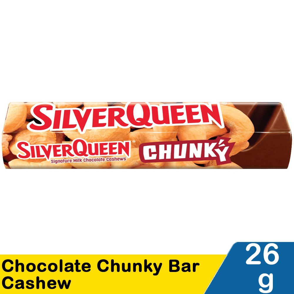

silver queen chocolate chunky bar cashew 26g