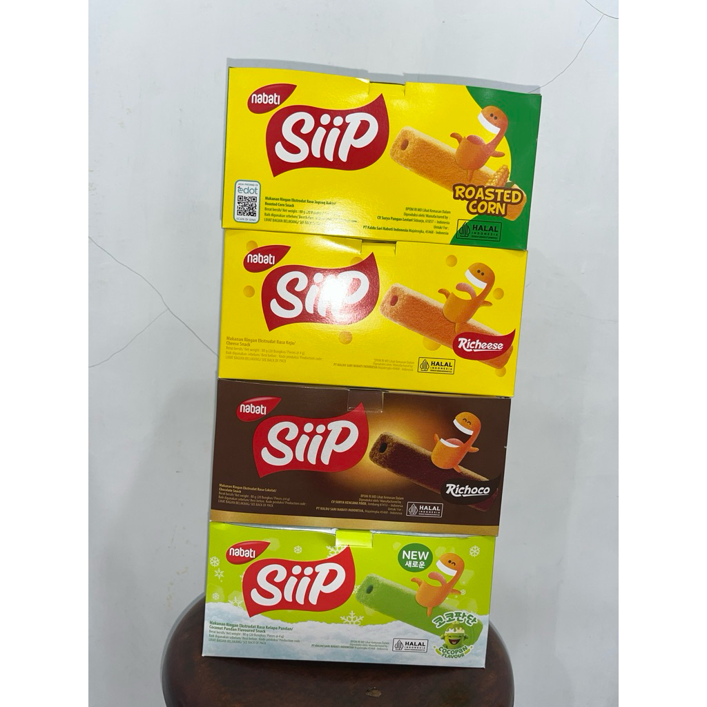 

Nabati Siip Roasted Corn 4g x 20 pcs keju-cokelat-pandan-jagung bakar