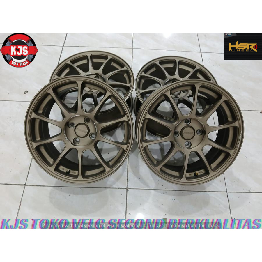 JUAL VELG RACING SECOND MODEL RAYS RING 16 PCD 4X100 LEBAR 7 RATA OFFSET 42 WARNA BRONZE COCOK BUAT 