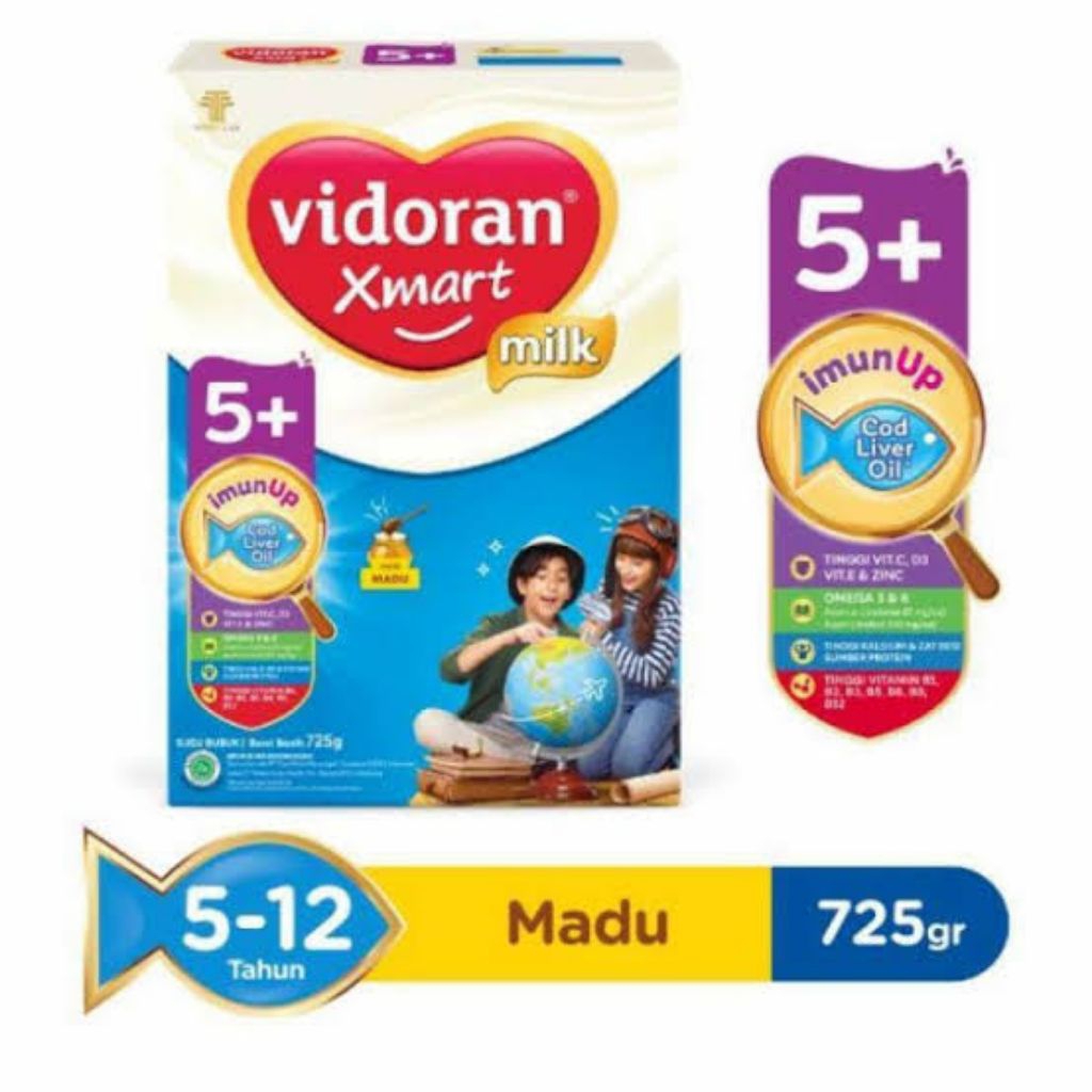 

Susu Vidoran Xmart 5+ Madu kemasan 700g