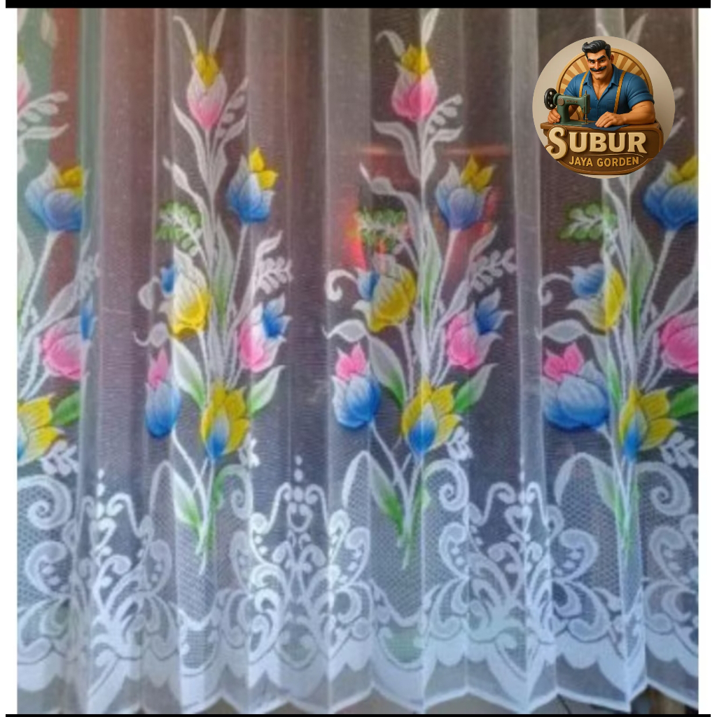 Vitrase Gorden Putih Polos Import Premium Model Plisket Kaitan Kawat S Tirai Daleman Gorden Transpar