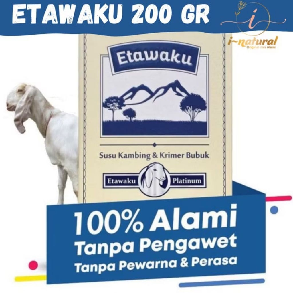 

1 Box Etawaku Platinum Original - Susu Kambing Kesehatan Pernafasan & Atasi Sesak Nafas 200gr