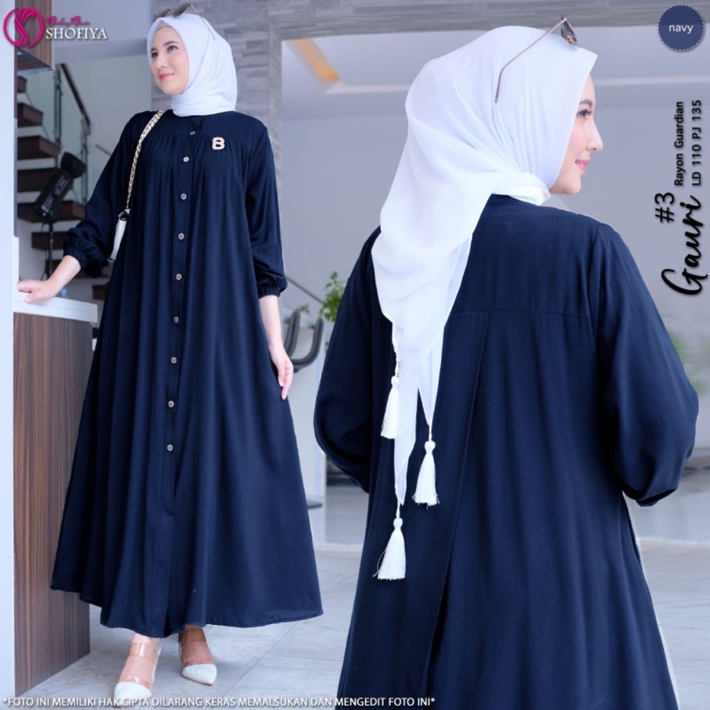 GAMIS DRESS RAYON PREMIUM BUSUI GAURI BY SHOFIYA