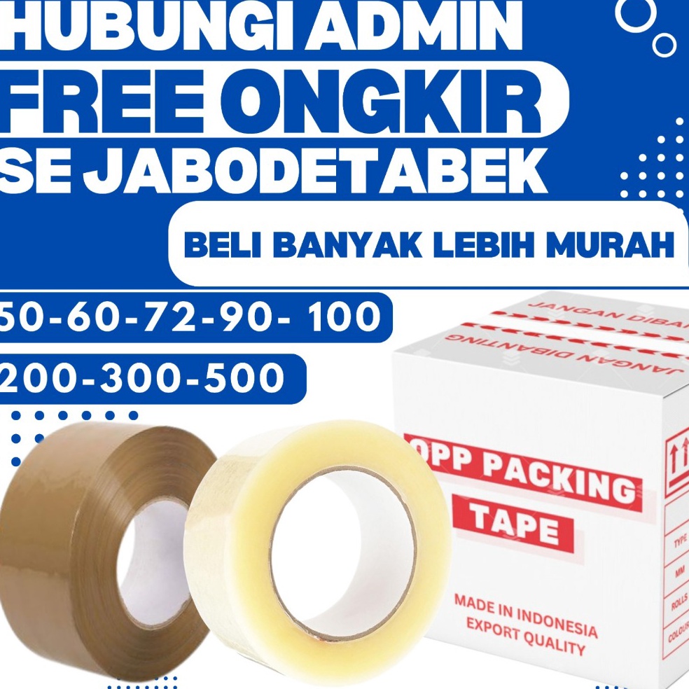 

KODE W84G 1 DUS Lakban Bening Coklat 45mm 1 9 Yard 2 3 5 Yard OPP Packing Tape 2 Inch 5 6 72 Yard