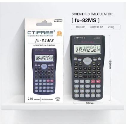 

Kalkulator Scientific Calculator Ilmiah 240 Fungsi FC-82MS-C 5