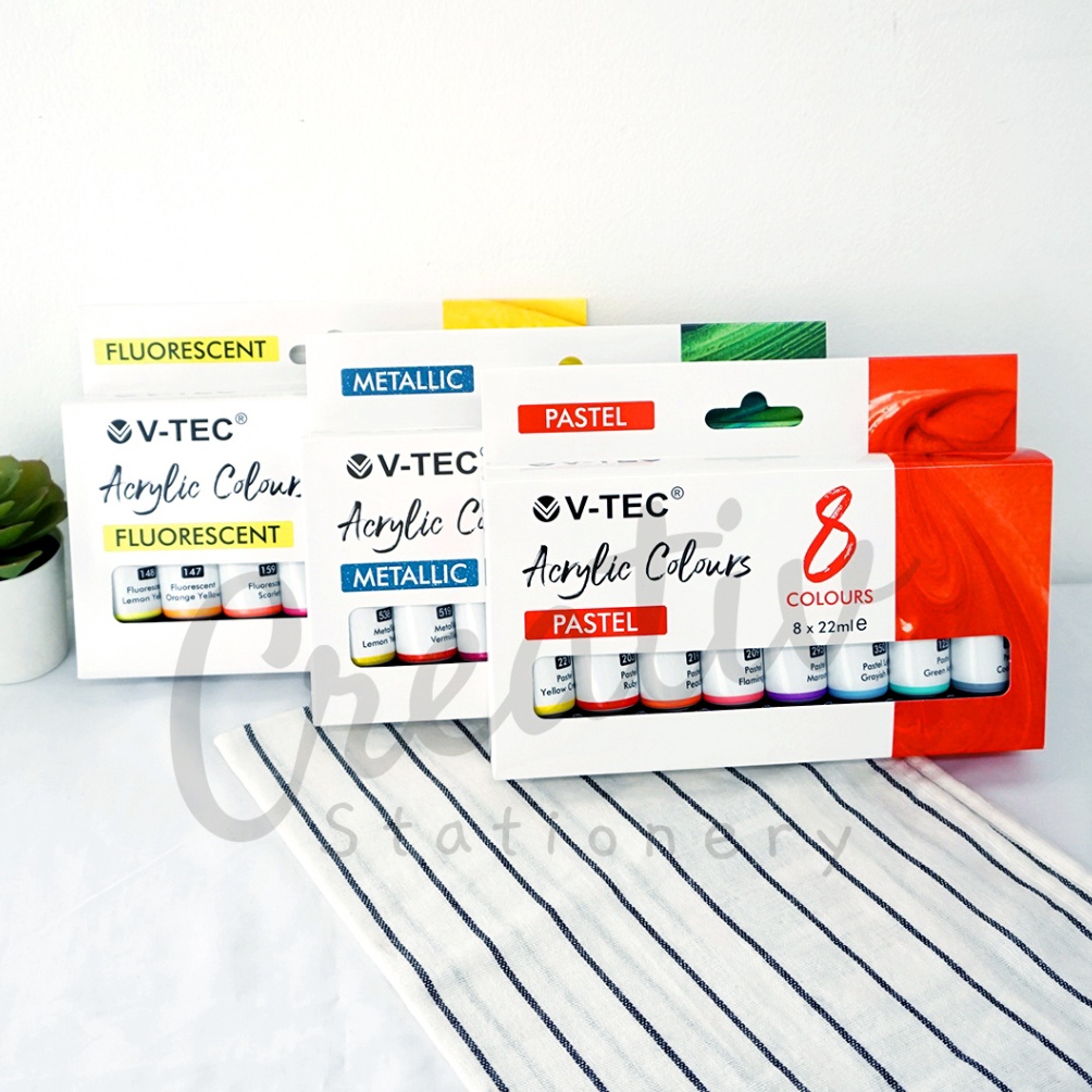 

KODE T23P VTEC Cat Acrylic Paint Color 8W 8 Warna Series 8 Color X 22Ml Set