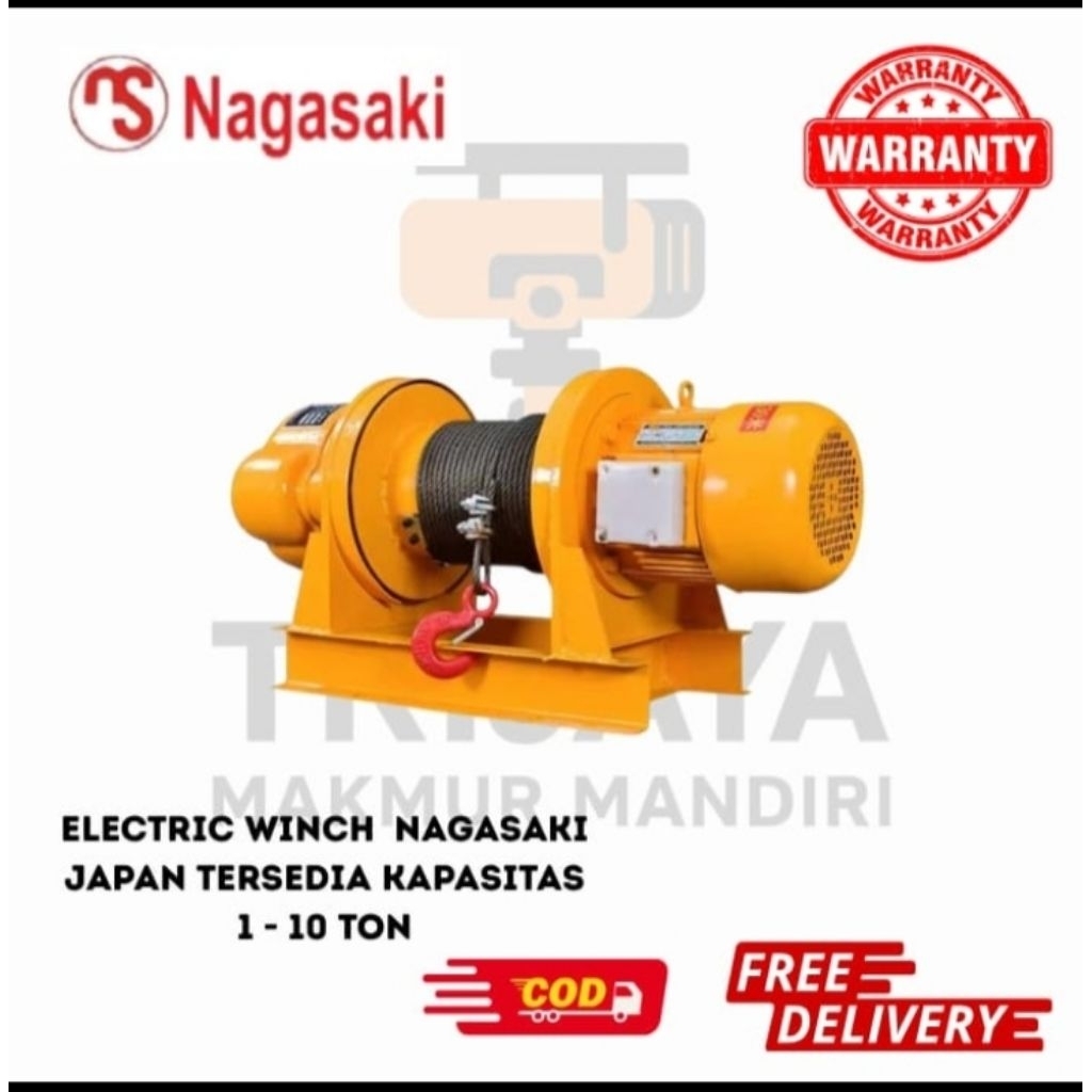 electric winch 2 ton x 100 meter 380v 3phase
