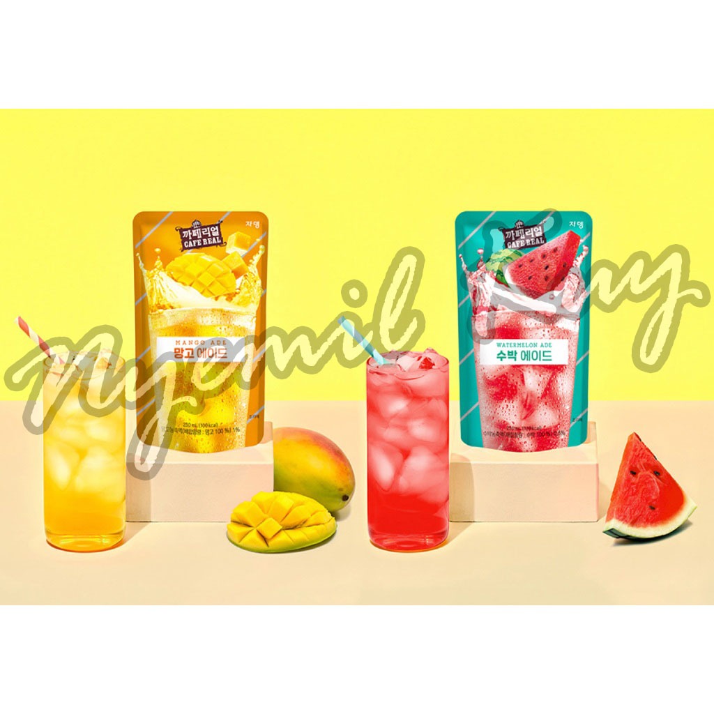 

JARDIN Korean Drink Pouch - Minuman Korea Berperisa Mangga Semangka - 쟈뎅 Jardin Roastique Mango Ade Watermelon Ade 230ml